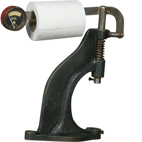 Déco toilette original Compteur huile 40s