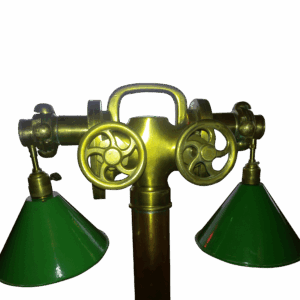 Colonne d'incendie en laiton 1930 de la Samaritaine située quartier le Marais à Paris détournée artistiquement en luminaire avec 2 lampes Gras une merveille Colonne d'incendie en laiton 1930 de la Samaritaine située quartier le Marais à Paris détournée artistiquement en luminaire avec 2 lampes Gras une merveille