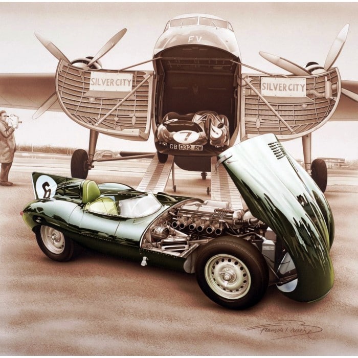 Daniela DAUDE Création de mobilier avec pièce auto Vous trouverez plein d'idées cadeaux pour fan d'auto Article Jaguar D type Le Mans adjugée 22 millions $