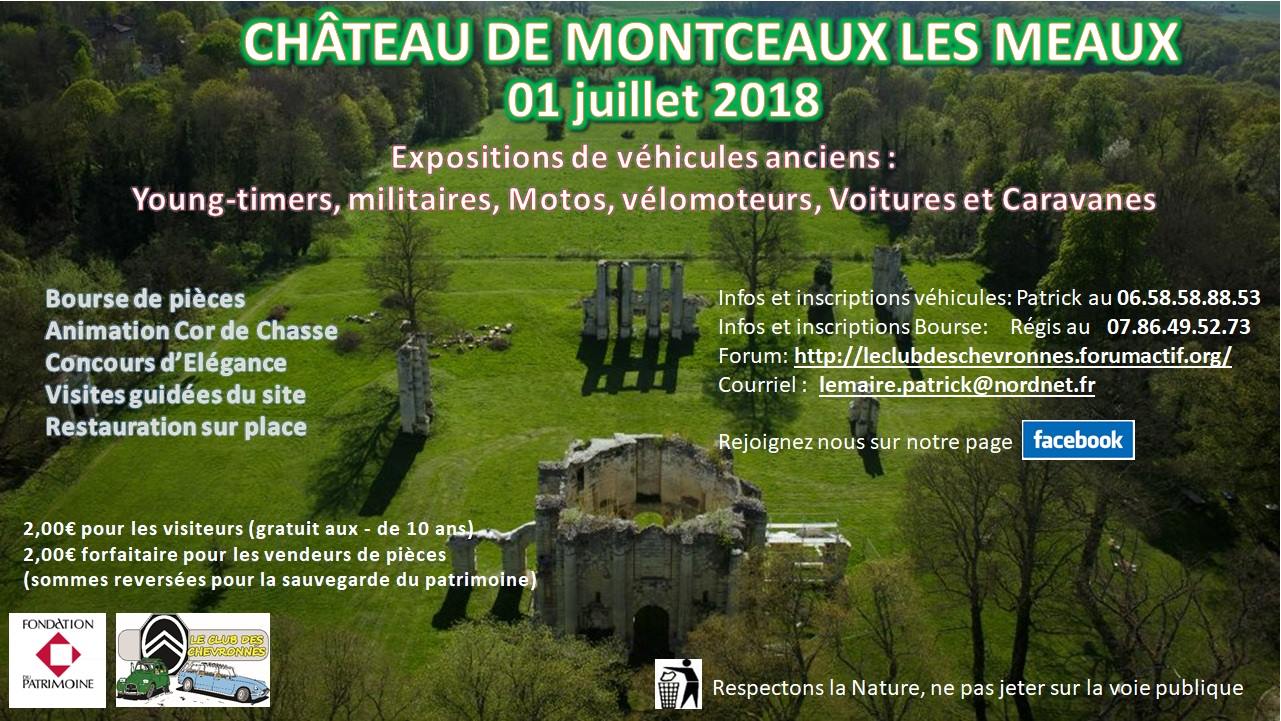 Bourse Exposition autos anciennes MONTCEAUX LES MEAUX concours d'élégance visitent du château |Agenda auto Daniela DAUDE artiste Mobilier avec pièces auto/moto