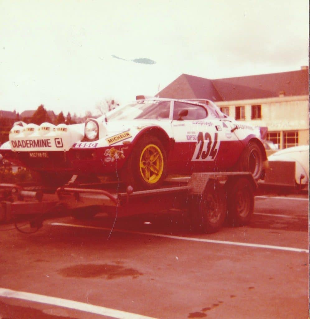 1977 Christine Dacremont Course de cote d'hebecrevon. Avec cette même Lancia Stratos, elle participa entre autres au rallye Monte Carlo