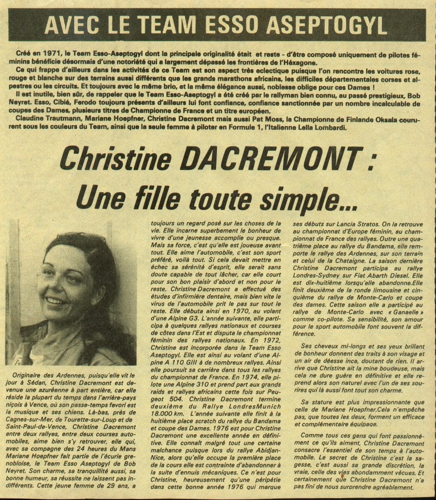 1972 Christine Dacremont Publicité Aseptogyl
