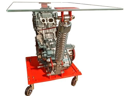 Table basse moteur Quand la pièce moto devient œuvre d’art